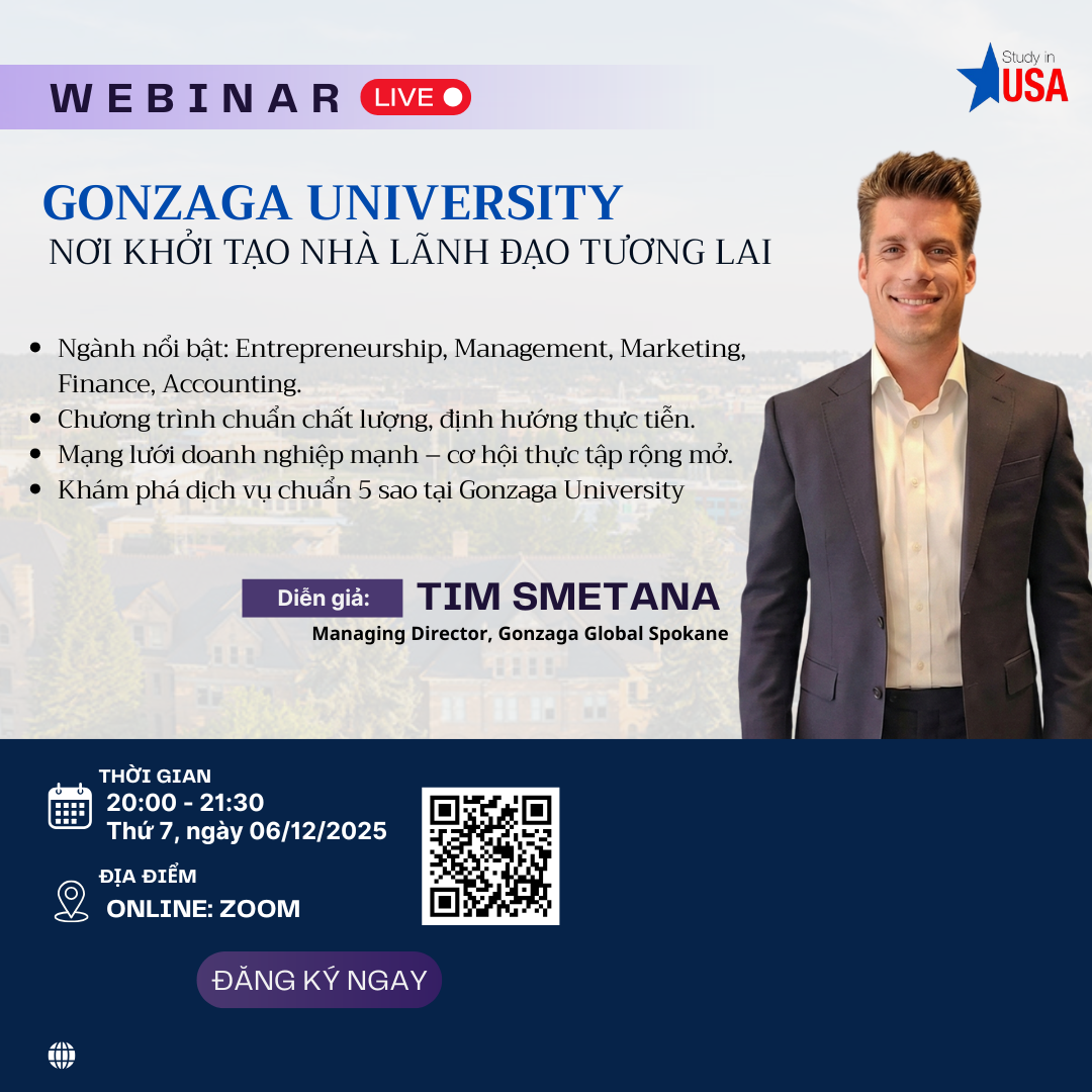 Webinar Du Học Mỹ 2026 - Gonzaga University 