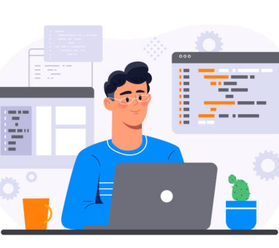 Software Engineering - Kỹ sư phần mềm chuyên nghiệp đang làm việc với các công cụ hiện đại